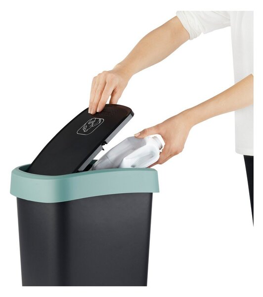 Kosz na śmieci z tworzywa sztucznego z recyklingu 50 L Twist − Rotho