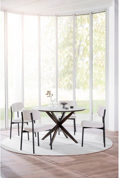 Okrągły stół z blatem w dekorze dębu 120x120 cm Calverton – Rowico