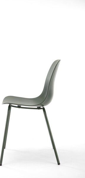 Zielone plastikowe krzesło Whitby – Unique Furniture