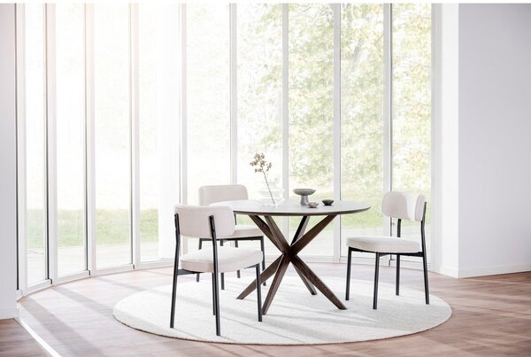 Okrągły stół z blatem w dekorze dębu 120x120 cm Calverton – Rowico