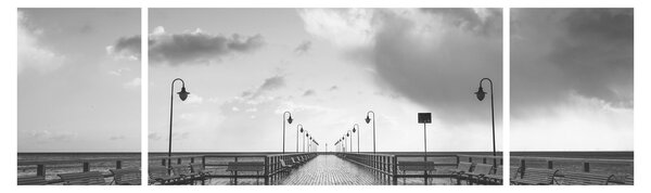 Obraz - Promenada nad wybrzeżem (170x50 cm)