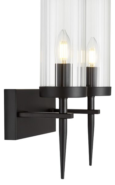 LAMPA ŚCIENNA KINKIET CZARNY MORATTI W2