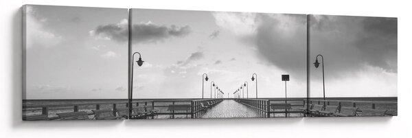 Obraz - Promenada nad wybrzeżem (170x50 cm)