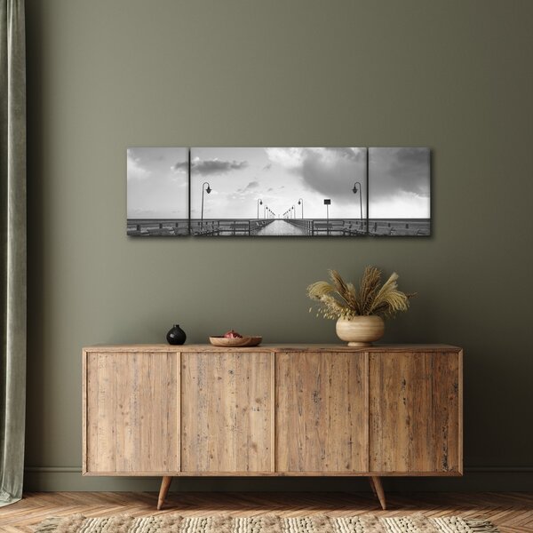 Obraz - Promenada nad wybrzeżem (170x50 cm)