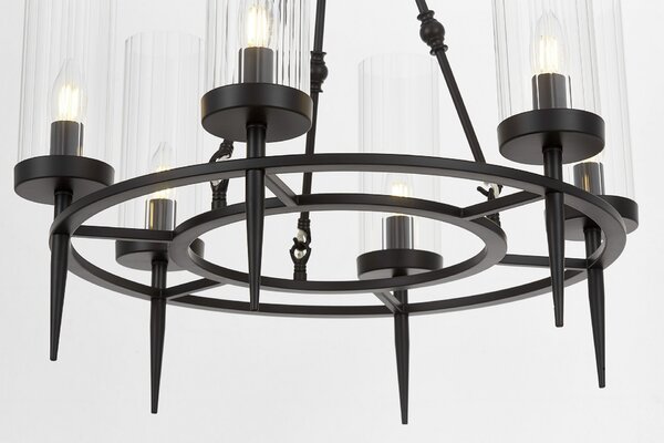 LAMPA WISZĄCA NOWOCZESNA CZARNA MORATTI W6