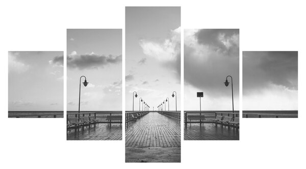 Obraz - Promenada nad wybrzeżem (125x70 cm)