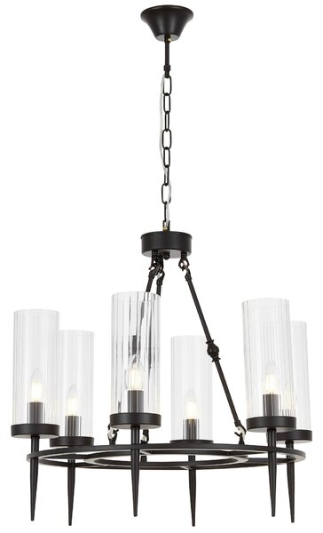 LAMPA WISZĄCA NOWOCZESNA CZARNA MORATTI W6
