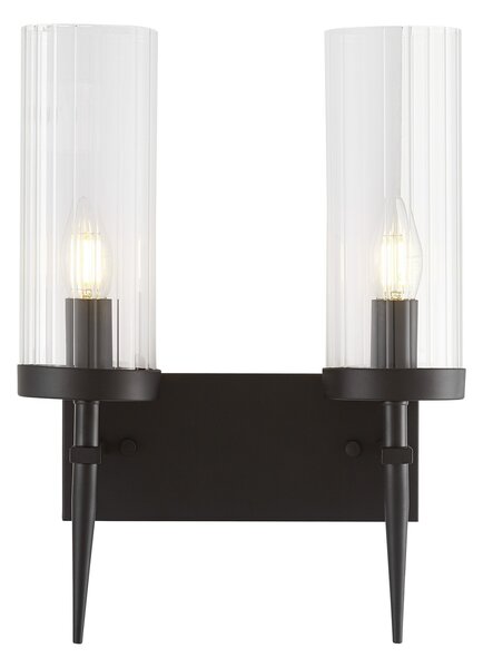 LAMPA ŚCIENNA KINKIET CZARNY MORATTI W2