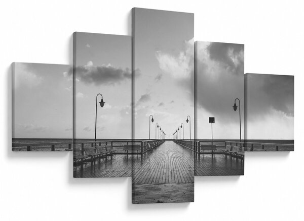 Obraz - Promenada nad wybrzeżem (125x70 cm)