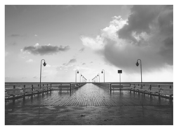 Obraz - Promenada nad wybrzeżem (70x50 cm)