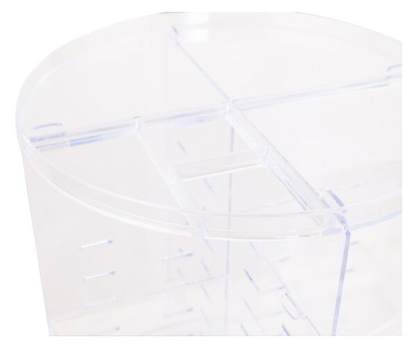 Transparentny plastikowy obrotowy organizer łazienkowy – Hermia