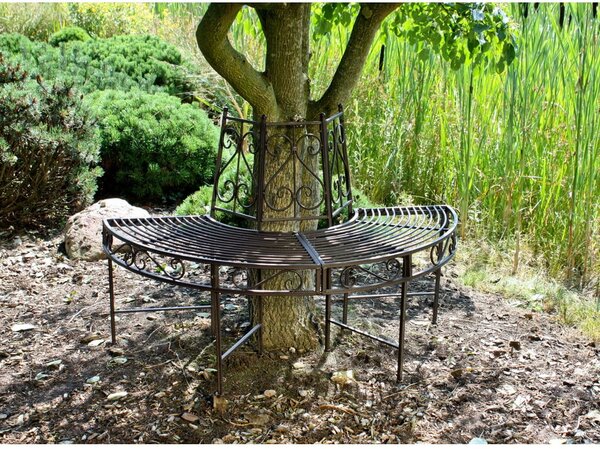 Czarna metalowa ławka ogrodowa Narvi – Garden Pleasure