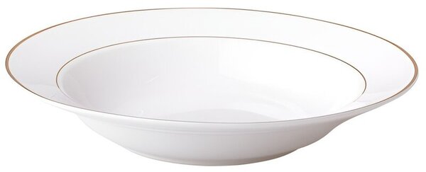 Talerz AMBITION Aura Gold 23 cm Biało-złoty