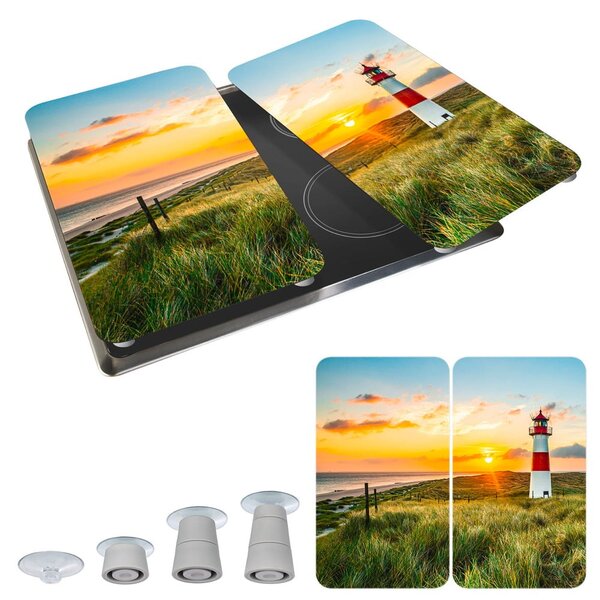 Szklane płyty ochronne na kuchenkę zestaw 2 szt. 52x30 cm Lighthouse – Maximex