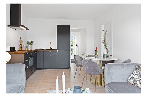 Jasnoszare aksamitne krzesła zestaw 2 szt. Geneve – House Nordic