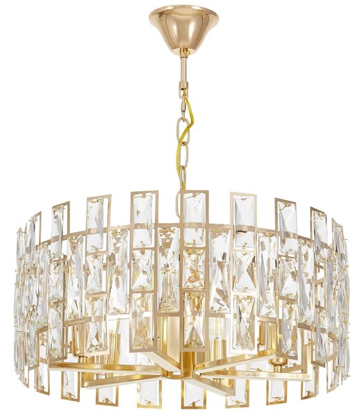 ŻYRANDOL LAMPA WISZĄCA KRYSZTAŁOWA ZŁOTA FIORINA D50