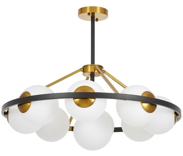 NOWOCZESNA LAMPA WISZĄCA CZARNO-ZŁOTA DONZANO W9