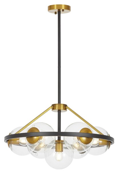 NOWOCZESNA LAMPA WISZĄCA CZARNO-ZŁOTA DONZANO W7