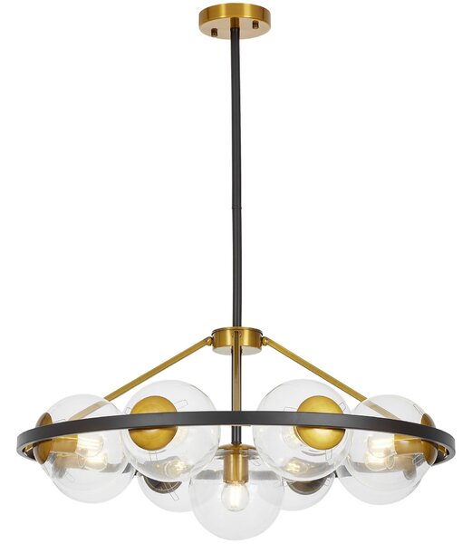 NOWOCZESNA LAMPA WISZĄCA CZARN0-ZŁOTA DONZANO W9 PRO