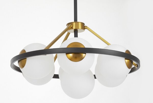 NOWOCZESNA LAMPA WISZĄCA CZARNO-ZŁOTA DONZANO W7