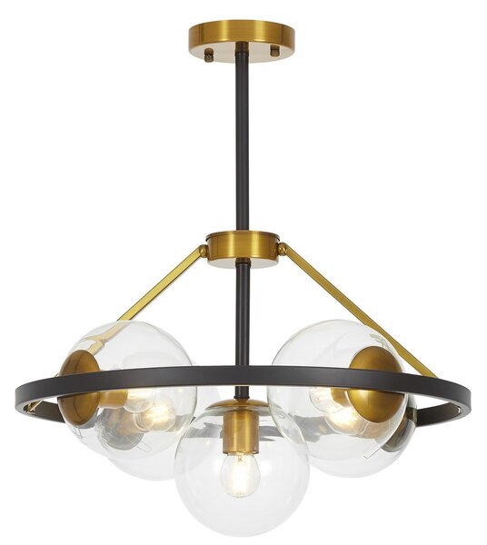 NOWOCZESNA LAMPA WISZĄCA CZARNO-ZŁOTA DONZANO W5 PRO