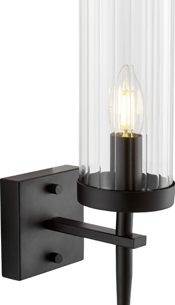 KINKIET LAMPA ŚCIENNA CZARNA MORATTI W1