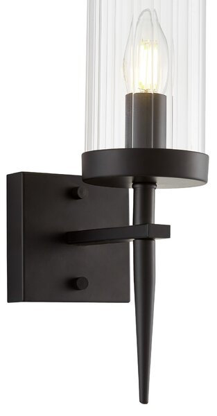 KINKIET LAMPA ŚCIENNA CZARNA MORATTI W1