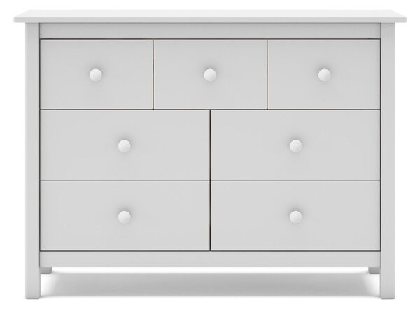 Biała niska komoda dziecięca z drewna sosnowego 110x80 cm Max – Marckeric