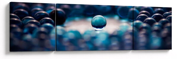 Obraz - Niebieskie kuleczki (170x50 cm)