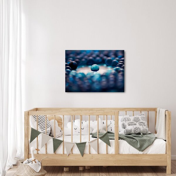 Obraz - Niebieskie kuleczki (70x50 cm)