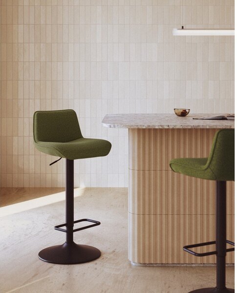Ciemnozielone hokery zestaw 2 szt. 103 cm Zenda – Kave Home