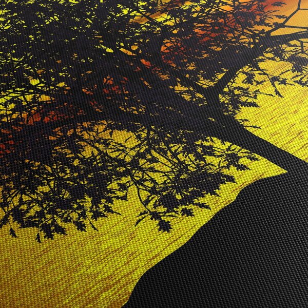 Obraz sylwetki drzewa (125x70 cm)