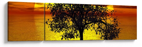 Obraz sylwetki drzewa (170x50 cm)