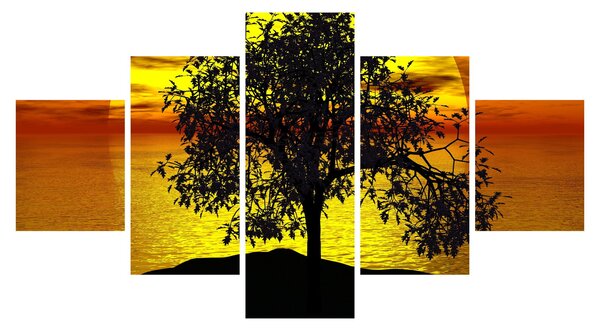 Obraz sylwetki drzewa (125x70 cm)