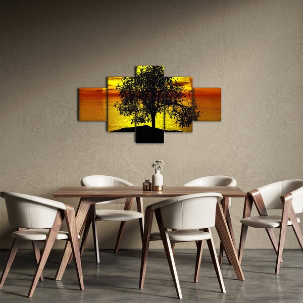 Obraz sylwetki drzewa (125x70 cm)