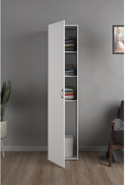 Biała szafa 39x175 cm Space – Tvilum