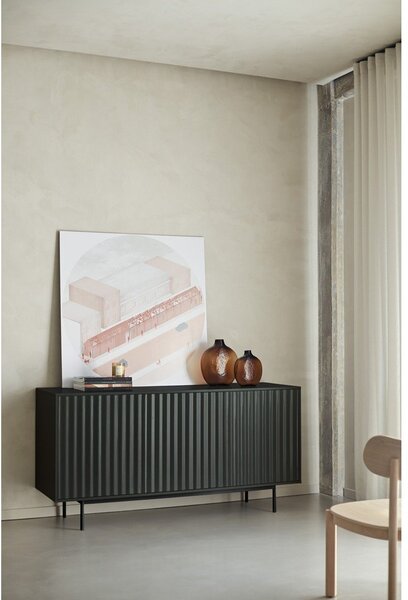 Czarna niska komoda 159x80 cm Sierra – Teulat