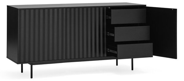 Czarna niska komoda 159x80 cm Sierra – Teulat