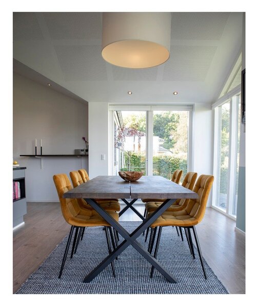Żółte tapicerowane krzesła zestaw 2 szt. Middelfart – House Nordic