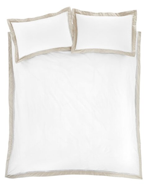 Biała bawełniana pościel jednoosobowa 135x200 cm Oxford Lace – Bianca