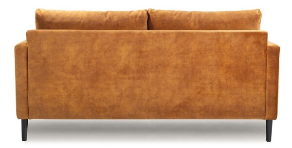 Żółta sofa z aksamitnym obiciem Scandic Adagio, szer. 153 cm