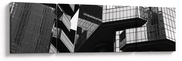 Obraz szklanych budynków (170x50 cm)