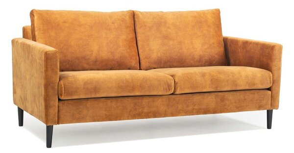 Żółta sofa z aksamitnym obiciem Scandic Adagio, szer. 153 cm
