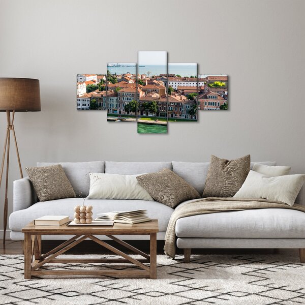 Obraz - Widok miasta z lotu ptaka (125x70 cm)