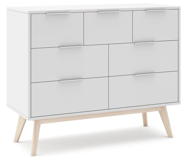 Biała niska komoda 120x83 cm Campus – Marckeric