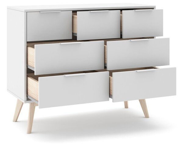 Biała niska komoda 120x83 cm Campus – Marckeric