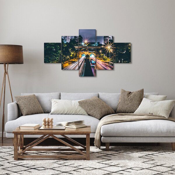 Obraz miasta nocą (125x70 cm)