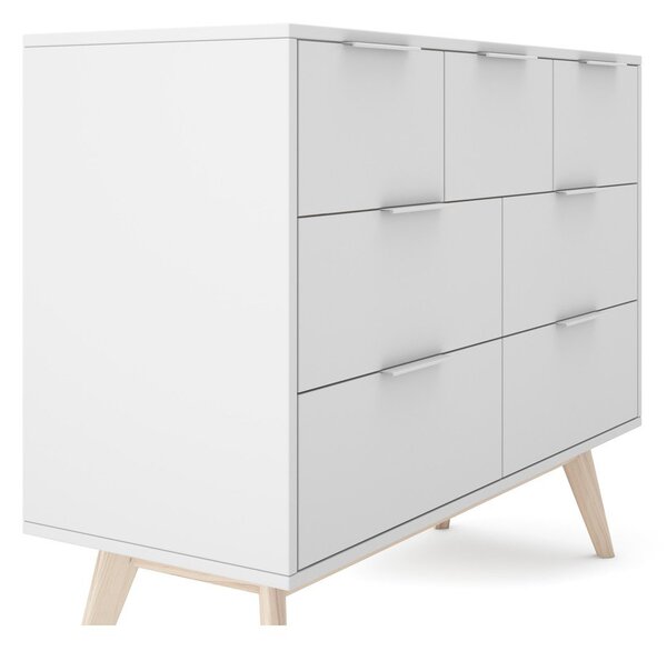 Biała niska komoda 120x83 cm Campus – Marckeric