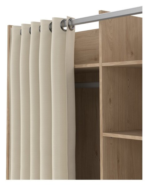 Beżowo-naturalna szafa w dekorze dębu 100x160 cm Kit – Tvilum