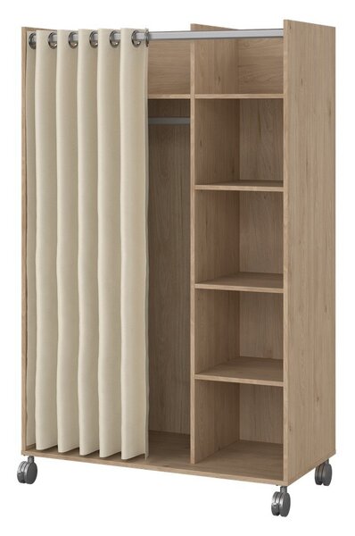 Beżowo-naturalna szafa w dekorze dębu 100x160 cm Kit – Tvilum